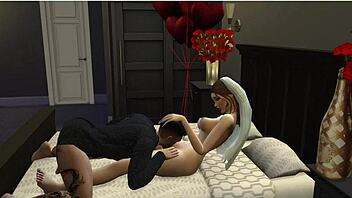 This couple fucks hard on wedding night honeymoon with big ass and tits action 🍑💦