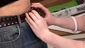 Satine Spark Young 18+ Blonde Babe Strips In Satin And Rides Cock In Doggystyle Fucking With Cumshot