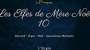 french dirty talk orgy with santa's elves group