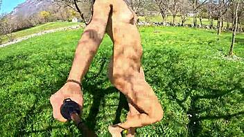 I walk and strip naked in the middle of nature