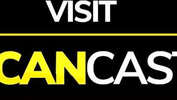 The vexed ebony babe eagerly works on the casting agent's big white cock during her job interview