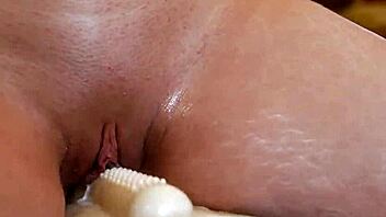 blonde allie nicole gets numerous intense orgasms from big cock fucking and vibrator play