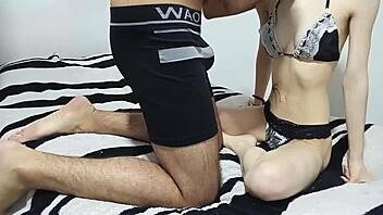 Latina Girlfriend Gets Rough Doggystyle Creampie Until Pussy Swells With Cum