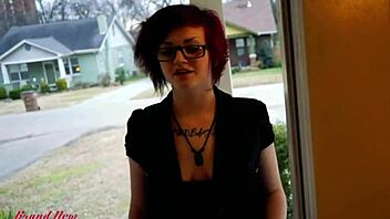 inked cutie marcie dildo fucks her horny twat in lingerie and squirts everywhere 😈💦