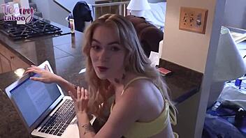 Nasty Sage gets deepthroat doggystyle missionary cowgirl creampie from Seth Brogan