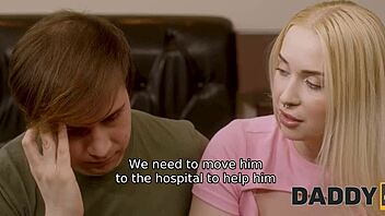 Blonde Girlfriend Cheats With Older Man In Hotel For Shaved Pussy Action