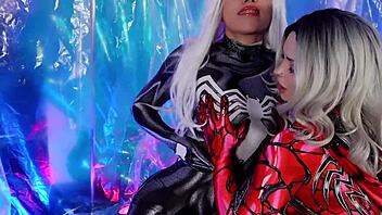 venom and carnage contrast deep anal fucking with tight pussy creampie sluts