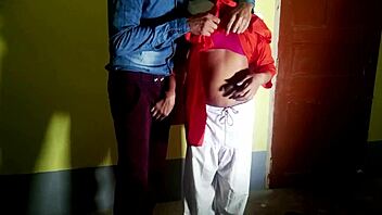 During her college exam, the horny schoolgirl got down with the security guard for a quickie fuck session.