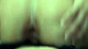 Mexican brunette roommate fingers and fucks her tight asshole in bedroom until gaping creampie drips