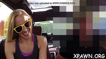 Hey, check out this exhibitionist amateur slut sucking cock in a wild game! 🍆💦