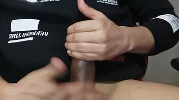 Amateur Guy Moans Loudly While Watching Chaturbate, Leading to Intense Shaking Orgasm with Huge Monster Cock in 4K