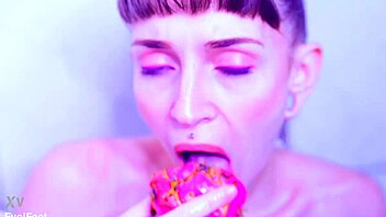 Uh, like bare toes crushin' juicy fruit, ya know, with all that wet and squirting mess everywhere?