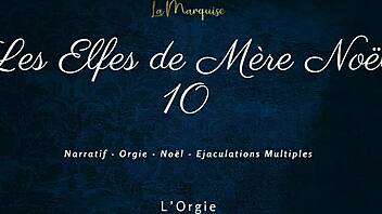 french dirty talk orgy with santa's elves group