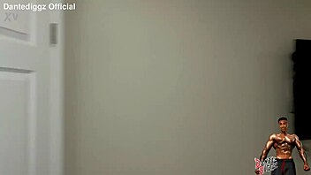 Stephanie Love experiences a creampie in an intense bedroom encounter while her husband reacts outside.