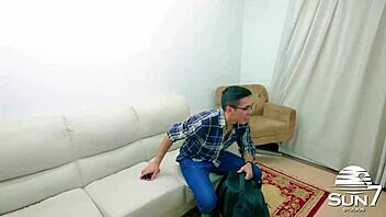 Japanese man assists lost girl and gets rewarded with intense anal action