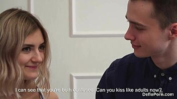 Lovely Sweetie Stretches Spread Snatch And Gets Deflorated In Detailed Virgin Scene