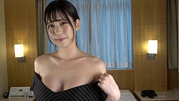 Hey, check out this japanese beauty with black hair and big tits - want a blowjob before creampie in her shaved pussy?