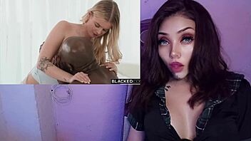 linda rubia teen se come una enorme polla negra