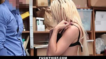 Teen Caught Hiding Jewelry In Undies Gets Punished With Bent Over Doggystyle By Big Cock In Garage