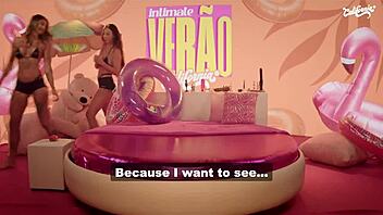 whoa check out this shocking video of brazilian model kissing her friend