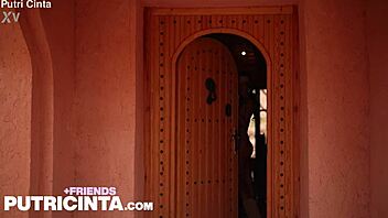 exotic girl putri cinta touches her boobs