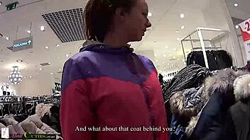 Wow! Cute Czech Teen 18+ Fucks For Cash In Public Shop Outdoor Adventure!