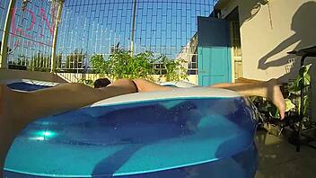 Regina Noir Masturbates Sucks And Fucks In Pool Outdoor Sex With Whore Mouth And Pussy