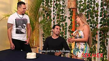 Sexmex celebrates birthday with unique threesome featuring haide