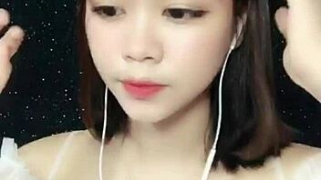 korean asian beauty shows off sexy moves on uplive webcam livestream