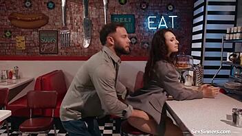 Oh yeah, this boomer's gettin' a wild public handjob from that genz babe, with deepthroat and outdoor pussy lickin' too.