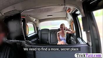 The amateur blonde babe with huge boobs gets picked up in the cab for a wild public blowjob and intense monster cock pounding.