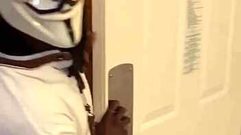 Black Ebony Guy Sneaks In to Watch Intense Solo Masturbation Leading to Massive Squirting Orgasm and Cumshot