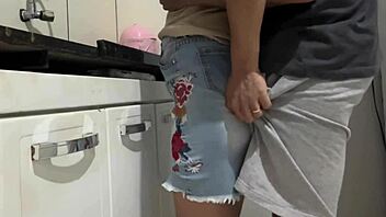 Skinny Brunette Maid In See-Through Skirt Gives Blowjob And Gets Assfucked In Full Video