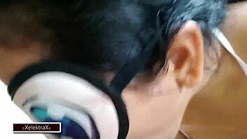 Big ass brunette latina in sexy lingerie gets assfucked pov with creampie by college friend