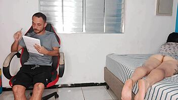 Curvy Brunette Teases With Exposed Big Ass