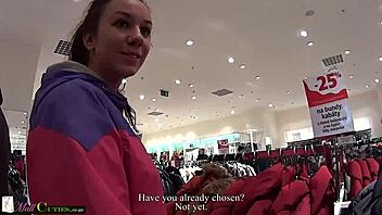 Wow! Cute Czech Teen 18+ Fucks For Cash In Public Shop Outdoor Adventure!