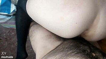 Amateur Latina with Big Natural Tits Sucks Huge Cock Using Her Vagina in POV