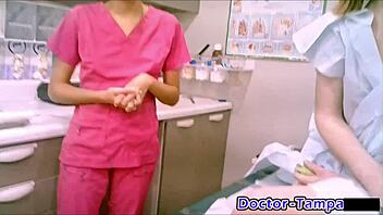 dr tampa checks tampa university entrance physical on daisy bean with gloves and heels 😏👩‍⚕️