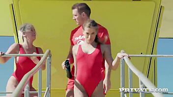 Oh man, I think those lifeguards sienna day and silvia dellai are suckin that dick good!