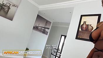 uh, this big tits ebony teen 18+, she's booked for blowjob in amateur casting with deepthroat and doggystyle...