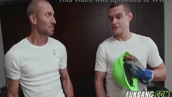 wanna see how this busty brunette babe handles two monster cocks fixing her pussy with intense fucking?