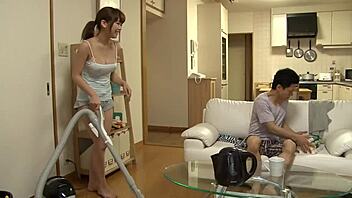 Amateur Asian with big tits delivers blowjob and fucking session using toys in full version.