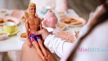 Adorable Teenie Ken Doll Awakens for Intense Monster Cock Fucking Session