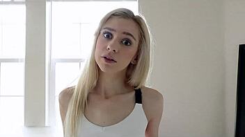 Teen 18+ teases with ass dare leading to anal creampie in shower seduction