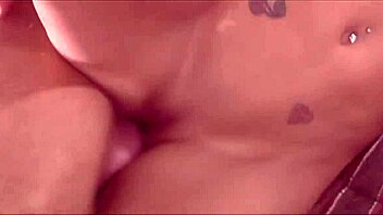 Beauty brunette mom in lingerie sucks cock then rides cowgirl in fishnets and heels for facial cumshot