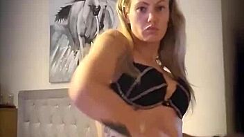 Blonde milf shares a little teaser with undressing moves