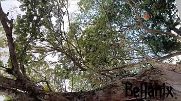 Amateur brunette babe meets new friend at party and takes him home for creampie finish