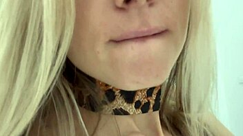 Hey check out this hot Catwoman cosplay with a blonde teen going solo in costume fun