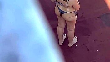 Feeling nostalgic watching Argentinian neighbors sunbathing in bikinis on the terrace part four