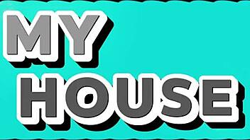 why does Danielle Renae rush into the bathroom for big tits blonde milf action?